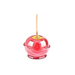 Candy apple watercolor isolated on white background