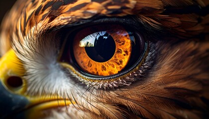 Kestrel Eye During Hunt