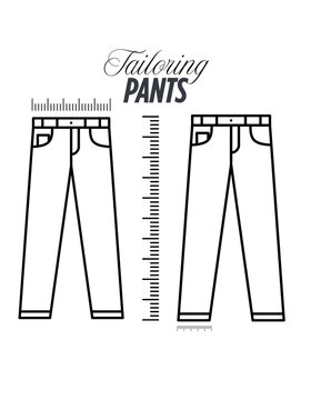 pantalone misure per sartoria
