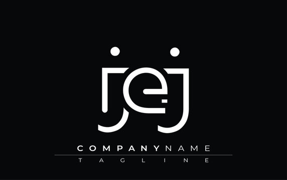 JEJ abstract letter design. Modern Business Logo Design With Abstract Typography and Contemporary Style