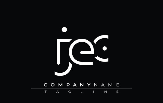 JEC abstract letter design. Modern Business Logo Design With Abstract Typography and Contemporary Style