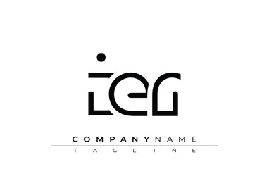 IER abstract letter design. Modern Business Logo Design With Abstract Typography and Contemporary Style