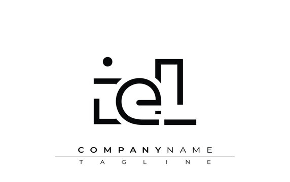 IEL abstract letter design. Modern Business Logo Design With Abstract Typography and Contemporary Style