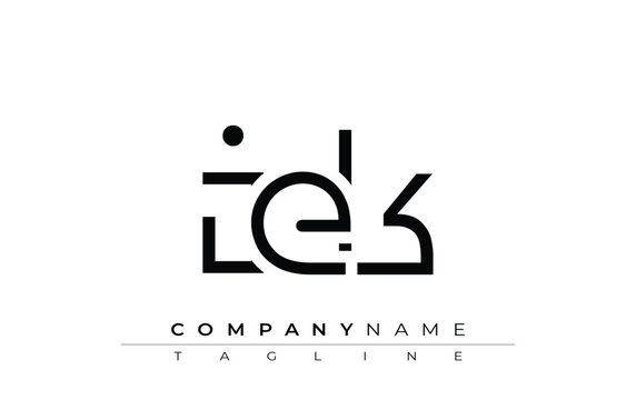 IEK abstract letter design. Modern Business Logo Design With Abstract Typography and Contemporary Style