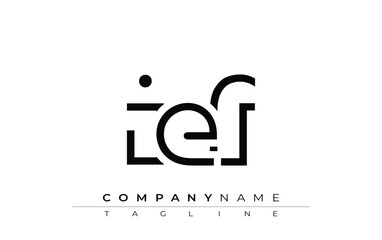 IEF abstract letter design. Modern Business Logo Design With Abstract Typography and Contemporary Style
