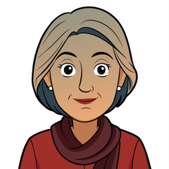 A Pakistani woman in her 60s, with a look of quiet resilience and deep wisdom, reflecting her life experience.