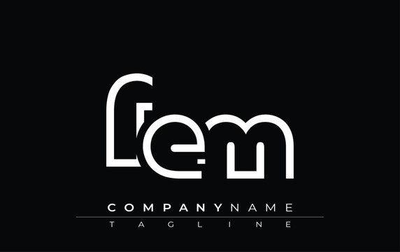 FEM abstract letter design. Modern Business Logo Design With Abstract Typography and Contemporary Style