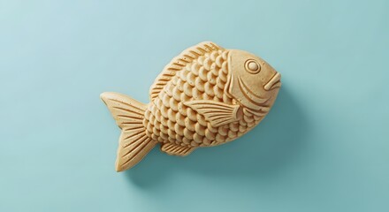Fototapeta premium Crispy Taiyaki Fish-Shaped Waffle A Delicious Treat