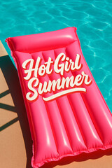Hot Girl Summer: Inflatable Pool Float with Bold Summer Energy
