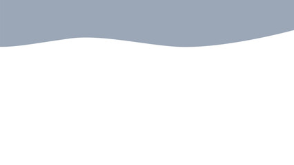 Abstract header template with flat blue wave shape and transparent background flat vector illustration