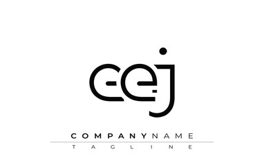 EEJ abstract letter design. Modern Business Logo Design With Abstract Typography and Contemporary Style
