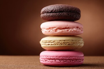 Stack of colorful macarons