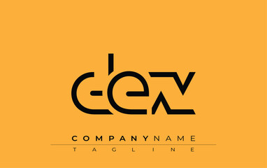 DEX abstract letter design. Modern Business Logo Design With Abstract Typography and Contemporary Style