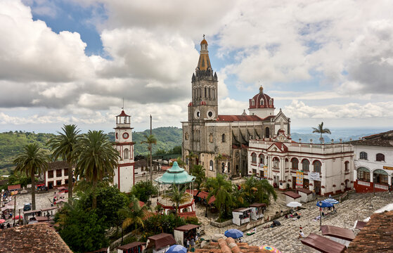 vista del centro de cuetzalan, piebla