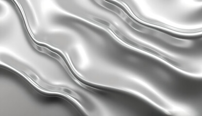 Modern art texture: dramatically folded reflective foil in shades of gray, abstract liquid metal look, contemporary wall art potential