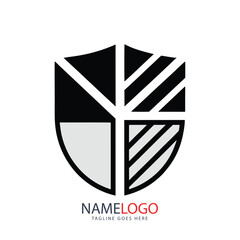 Heraldic shield with wings and crown vector icon design set