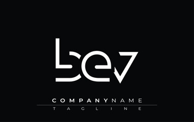BEV abstract letter design. Modern Business Logo Design With Abstract Typography and Contemporary Style