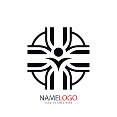 Vibrant floral vector illustration of a gift box with a ribbon and a colorful flower design, perfect for a spring nature company logo