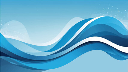 Abstract blue wave background with modern transparent shapes .