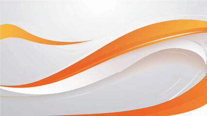 Abstract white orange wave background with modern transparent shapes.