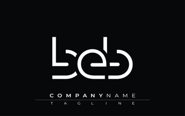BEB abstract letter design. Modern Business Logo Design With Abstract Typography and Contemporary Style