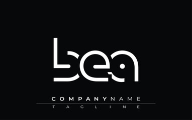 BEA abstract letter design. Modern Business Logo Design With Abstract Typography and Contemporary Style