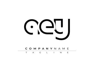 AEY abstract letter design. Modern Business Logo Design With Abstract Typography and Contemporary Style