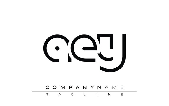 AEY abstract letter design. Modern Business Logo Design With Abstract Typography and Contemporary Style