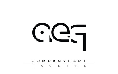 AEQ abstract letter design. Modern Business Logo Design With Abstract Typography and Contemporary Style