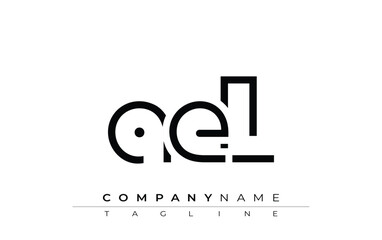 AEL abstract letter design. Modern Business Logo Design With Abstract Typography and Contemporary Style