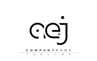 AEJ abstract letter design. Modern Business Logo Design With Abstract Typography and Contemporary Style