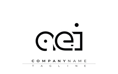 AEI abstract letter design. Modern Business Logo Design With Abstract Typography and Contemporary Style