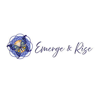 Emerge & Rise Holistic Logo Design

This logo features a vibrant butterfly at the center of a radiant mandala, symbolizing transformation, spiritual growth, and energetic harmony. 