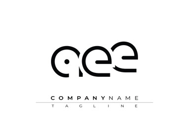 AEE abstract letter design. Modern Business Logo Design With Abstract Typography and Contemporary Style