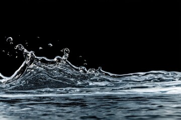 Water splash on dark background
