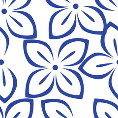 Botanical trendy seamless pattern. Flower and leaves abstract shape doodle art design for print, wallpaper, clipart, wall art for home decoration.