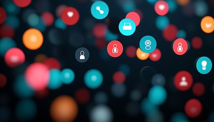 Abstract social media icons