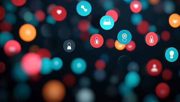 Abstract social media icons