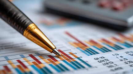 Business audit stock financial finance management on analysis data strategy with graph accounting marketing or report chart economy investment research profit concept