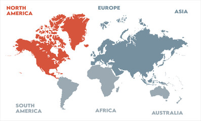 Obraz premium Economic map-05, modern world map graphic, Countries Silhouettes Stock Illustrations, Vectors