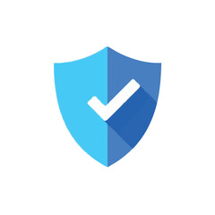 Secure Shield Checkmark Icon Protection and Safety Graphic