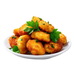 Fototapeta premium fried chicken wings with sauce and isolated background png
