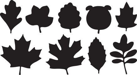vector set of trees Silhouette