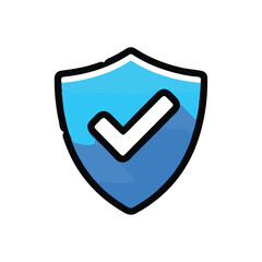 Secure Shield Icon Protection, Safety, and Security Checkmark
