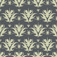 Exotic hand drawn flowers, seamless patterns with floral for fabric, textiles, clothing, wrapping paper, cover, banner, home decor, abstract backgrounds. Vector illustration