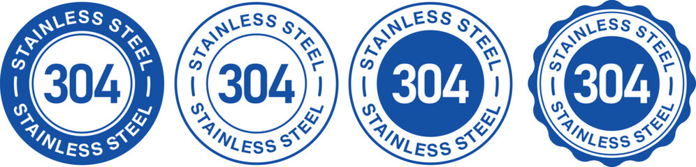 Stainless Steel 304 Logo Badge – Vector Design Template for Product Labeling and Packaging