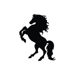 running horse silhouette, Jumping Horse vector silhouette Gallop Equine Black Horse illustration Equestrian Animal Logo icon Symbol horse vector