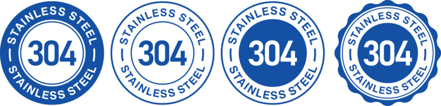 Stainless Steel 304 Logo Badge &ndash; Vector Design Template for Product Labeling and Packaging