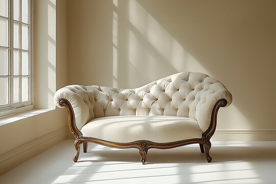Neutral sofa couch turned sleeping surface high resolution picture