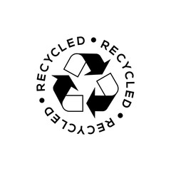 RECYCLED VECTOR SYMBOL SIGN